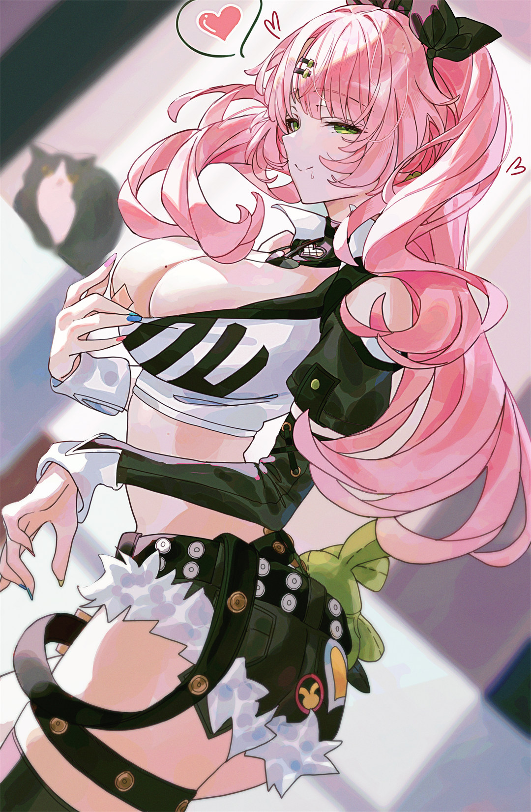 【插画精选】绝区零 妮可 白毛双马尾美少女 飞鸟马时泳装 会员动漫美图推荐 精选插画-第4张