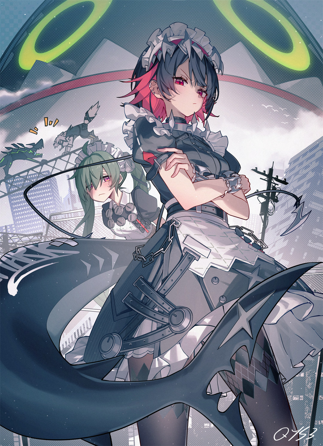 【P站美图】绝区零 艾莲 星铁 花火 虚拟主播 羽翼 白毛美少女 插画动漫美图推荐 P站美图-第1张