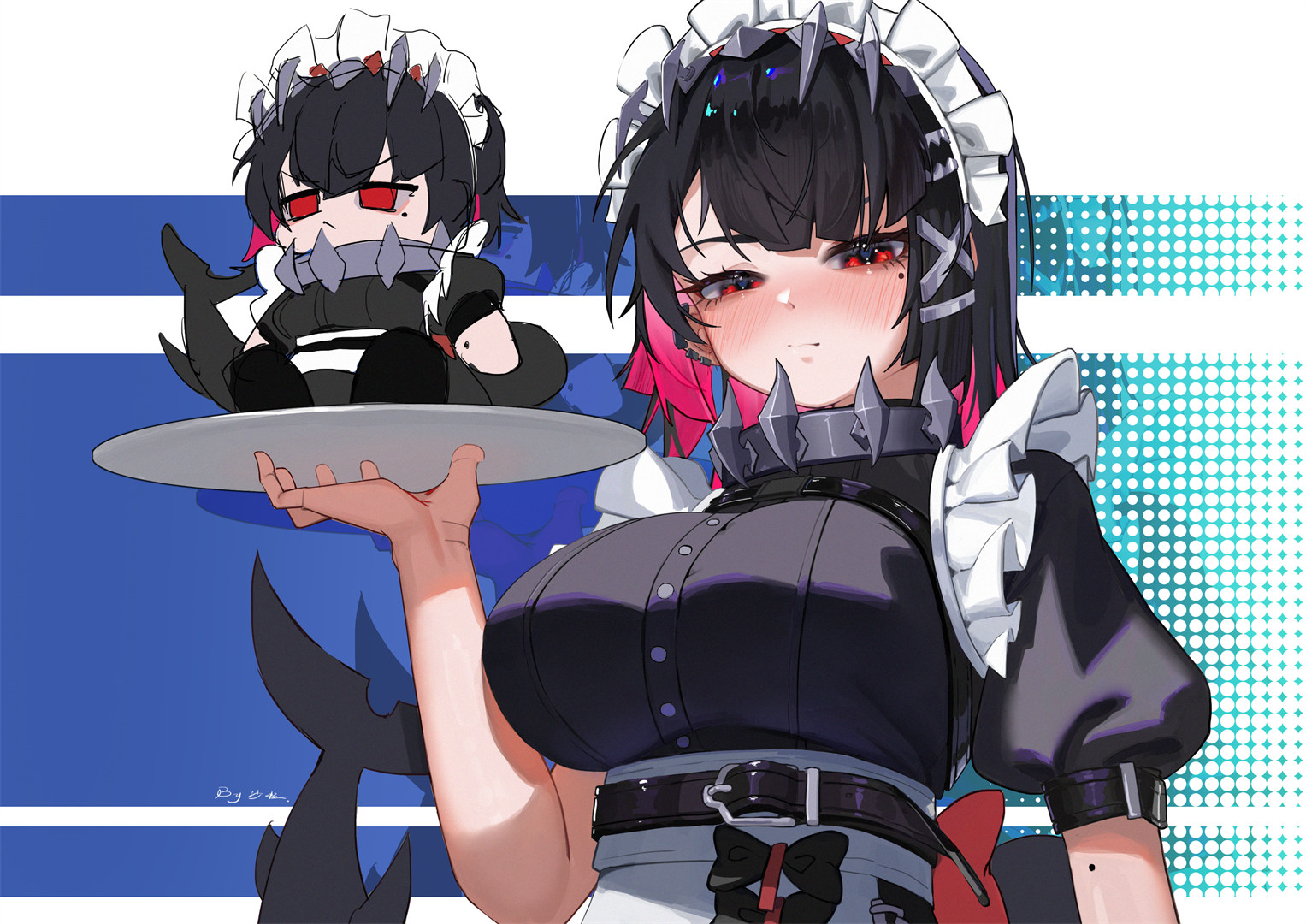【插画特辑】把棒棒糖叼在嘴里，把少女的心思藏在怀里 绝区零 鲨鱼妹妹艾莲 乔 插画美图推荐 P站美图-第1张