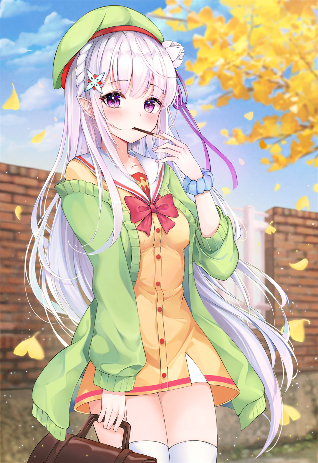 【P站画师】制服美少女集中营 韩国插画师Lebring的插画美图作品推荐 P站美图-第2张