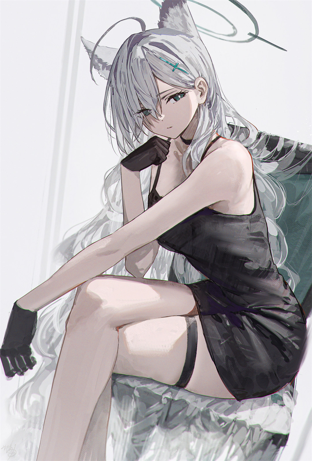 【P站美图】海边美少女 JK制服 天空 砂狼白子 花火 小鸟游星野 插画美图推荐 P站美图-第4张