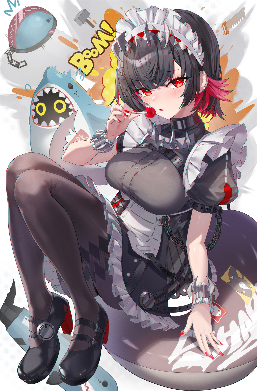 【P站美图】海边美少女 JK制服 天空 砂狼白子 花火 小鸟游星野 插画美图推荐 P站美图-第7张