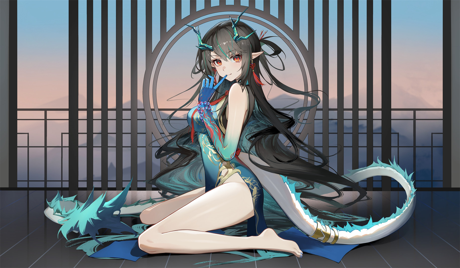 【动漫壁纸】兽耳美少女 碧蓝档案 女仆 放任自己在无尽黑暗憔悴 手机壁纸-第15张