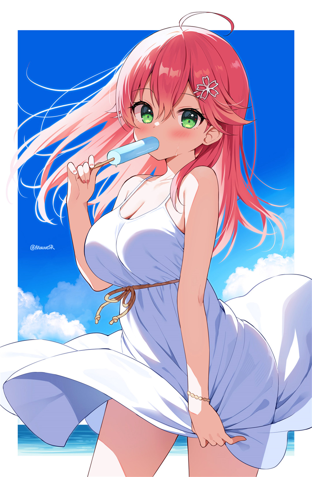 【P站美图】虚拟偶像 樱巫女 碧蓝档案 早濑优香 锭前纱织 Miku 插画美图推荐 P站美图-第16张