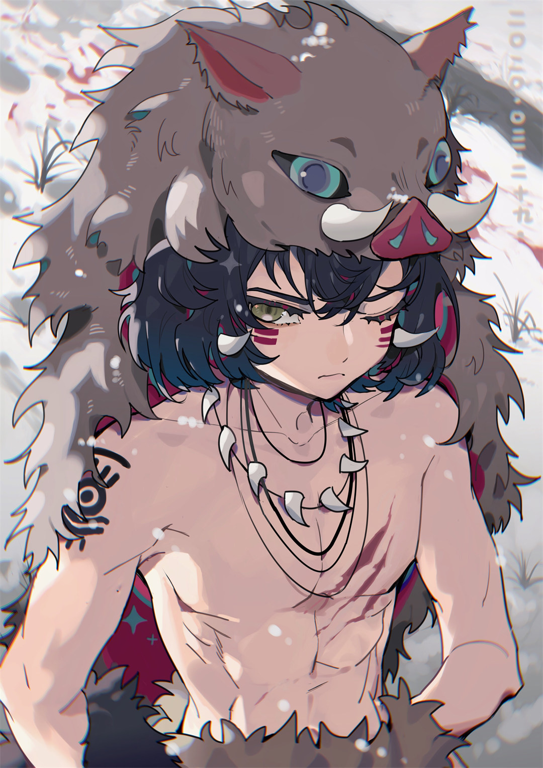 【壁纸特辑】鬼灭之刃 蝴蝶忍 灶门祢豆子 插画美图 P站美图-第2张