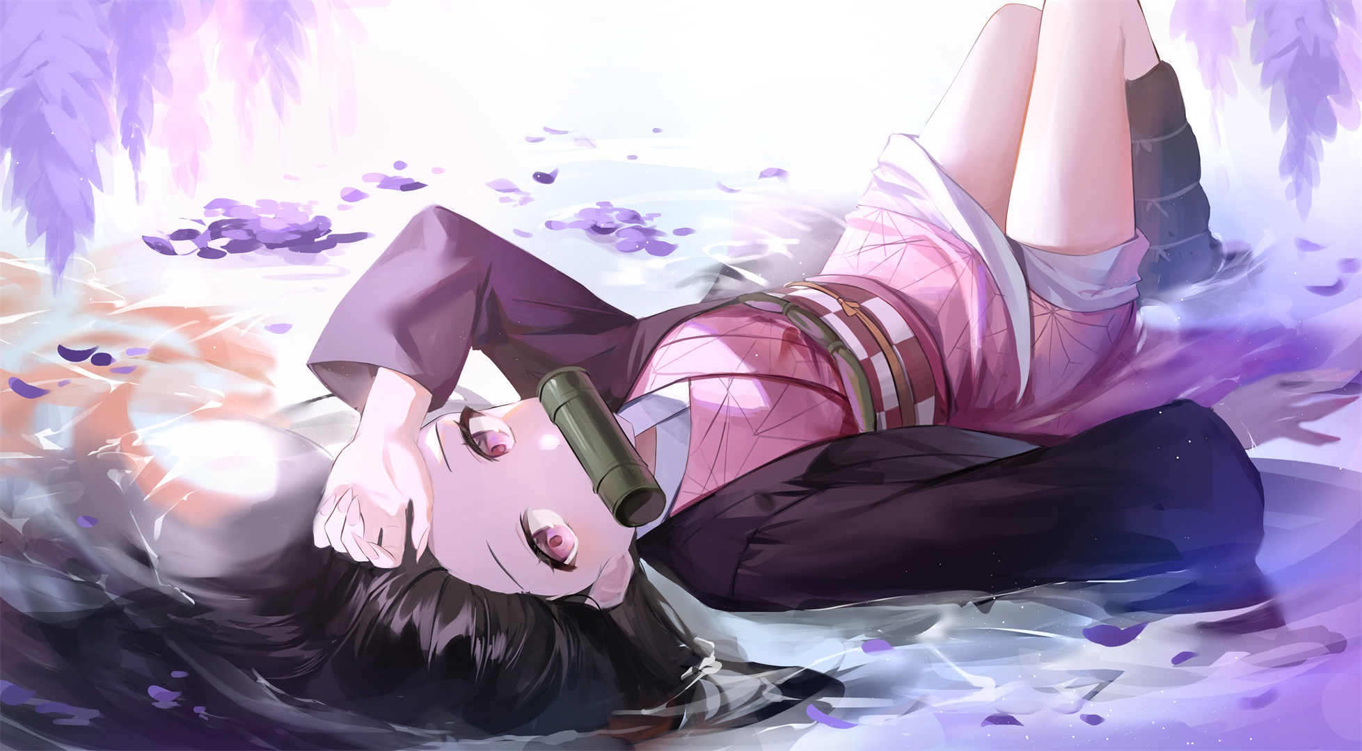 【壁纸特辑】鬼灭之刃 蝴蝶忍 灶门祢豆子 插画美图 P站美图-第9张