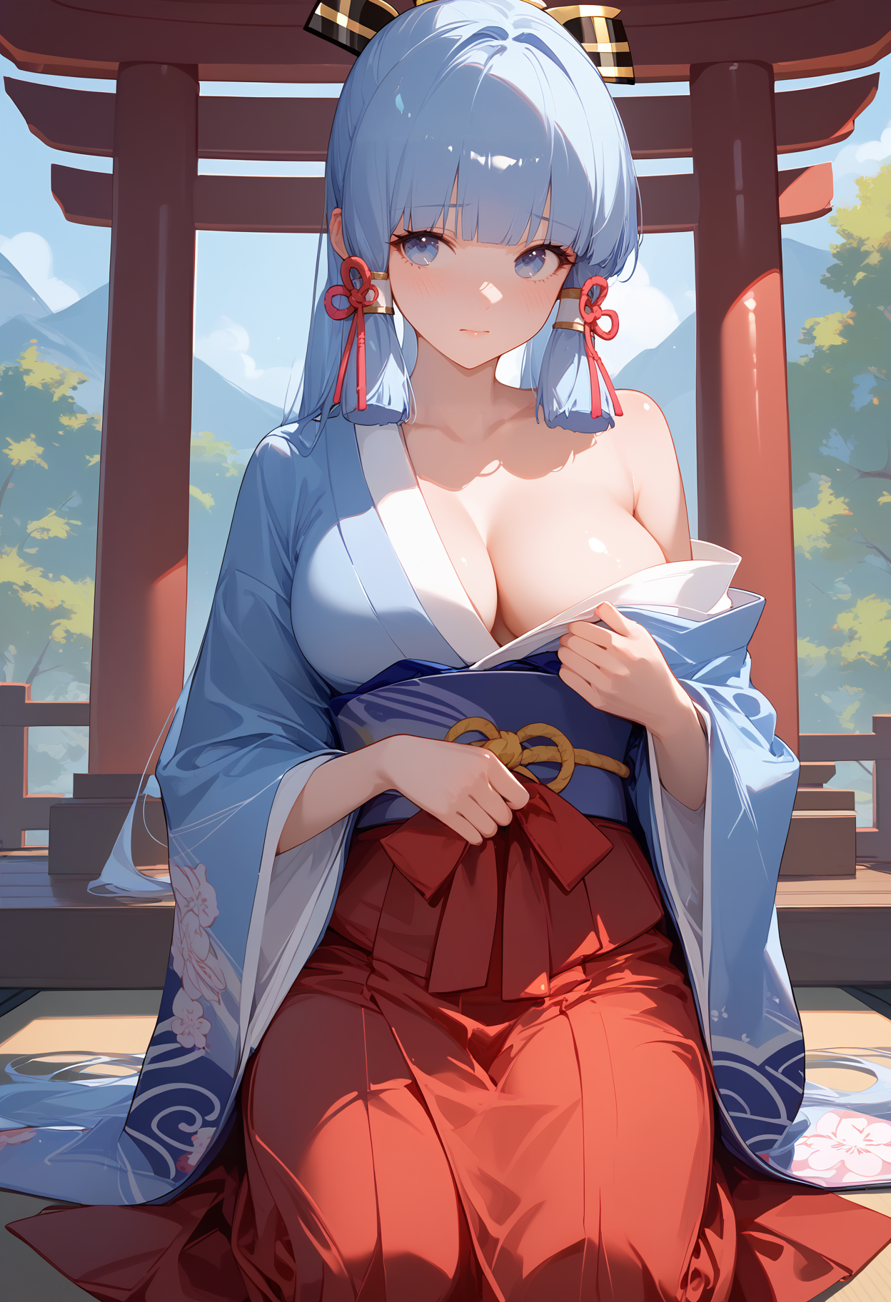【AI特辑】原神 神里绫华 会员插画特辑 精选插画-第4张