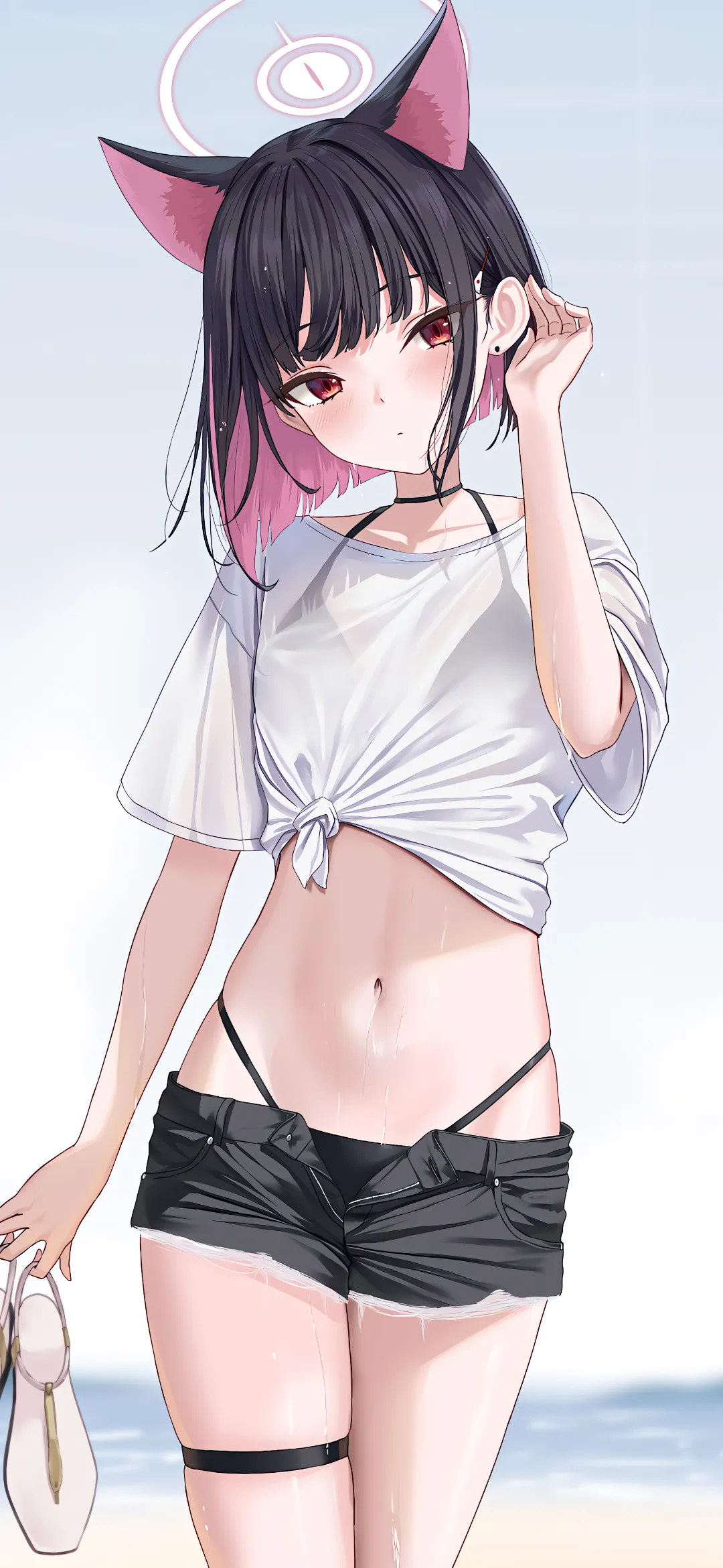 【动漫壁纸】绝区零 艾莲乔 长大版符玄 连衣裙JK?海边美少女 愿你的冬天永远不缺暖阳 手机壁纸-第10张