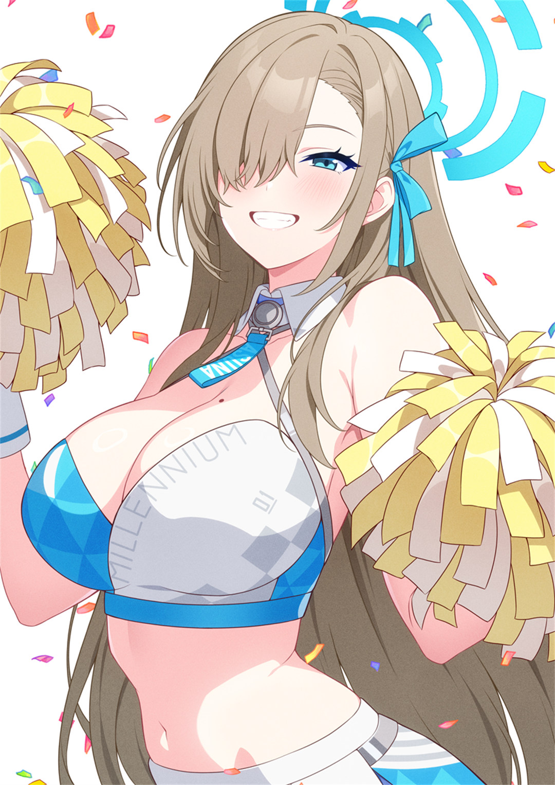 【插画精选】初音未来 泳装 雷电和神子胖次 会员插画美图推荐 精选插画-第1张