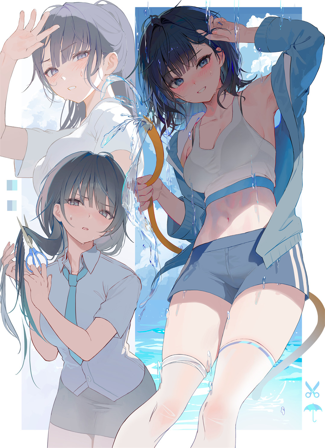 【P站美图】阳炎project 热裤美少女 鸣潮 长离 鸣潮 折枝 插画美图推荐 P站美图-第9张