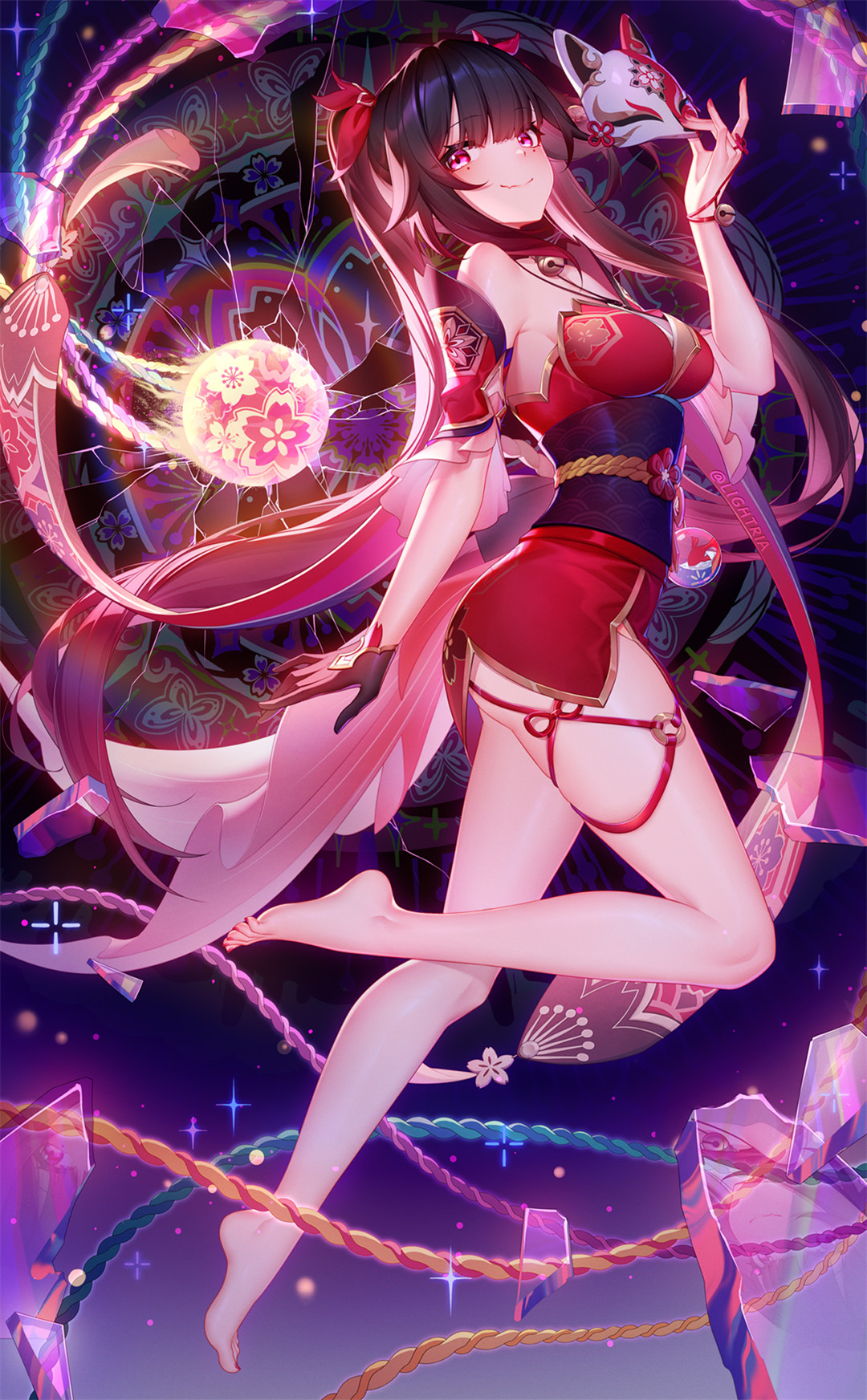 【P站美图】虚拟主播 星街すいせい 星铁 花火 双马尾美少女 原神 雷电将军 插画美图推荐 P站美图-第5张