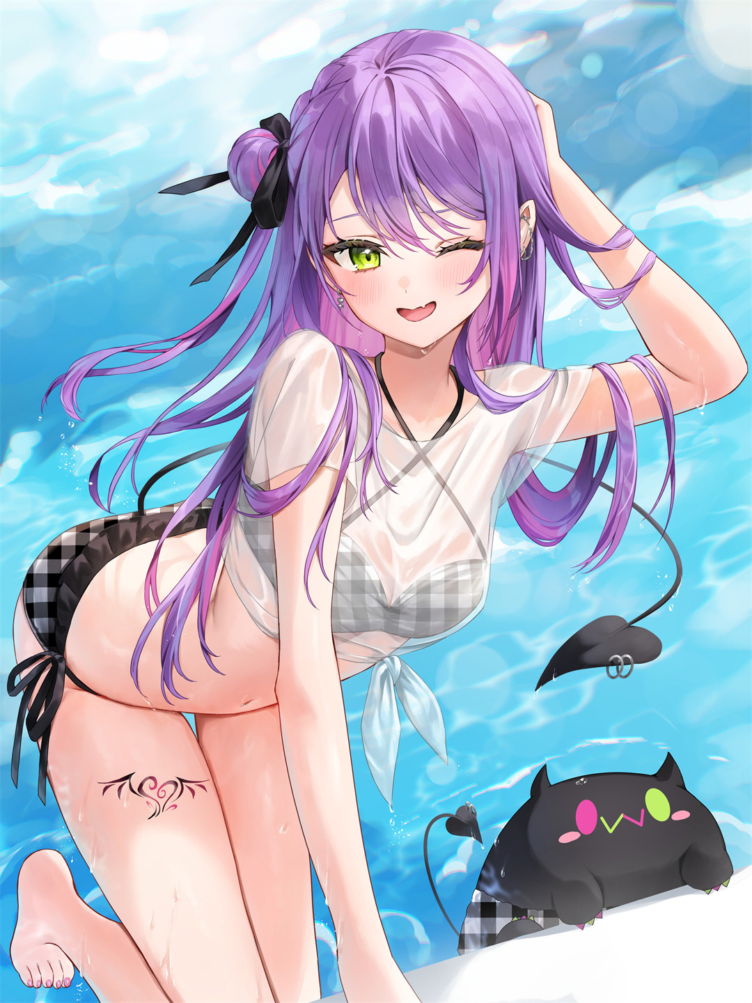 【插画精选】虚拟主播 常暗永远 碧蓝档案 一之濑明日奈 双马尾 会员插画美图推荐 精选插画-第1张