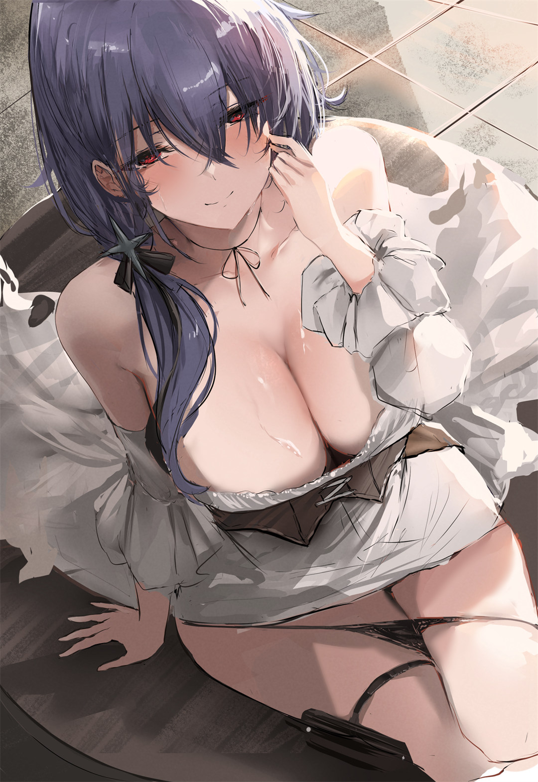 【插画精选】短裙 JK制服 白丝 兔女郎美少女 会员插画美图推荐 精选插画-第2张