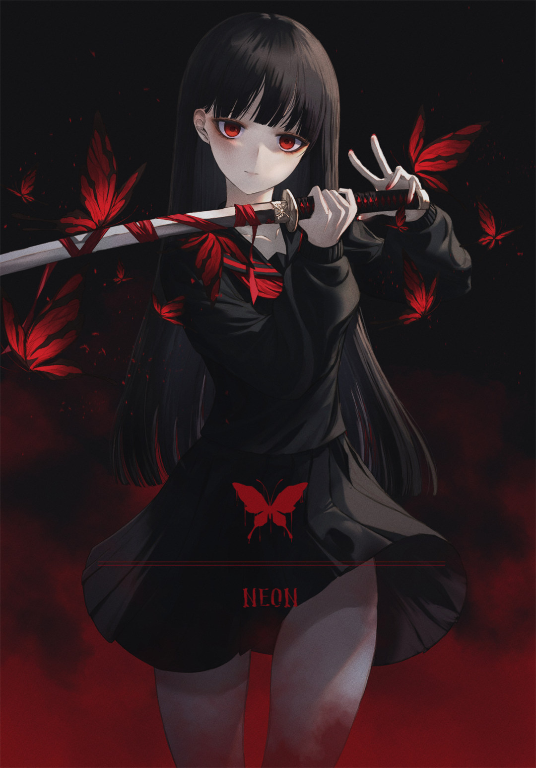 【画师推荐】崩坏3 白发美少女 花火  黄泉 插画师NEØN的美图作品 P站画师-第1张