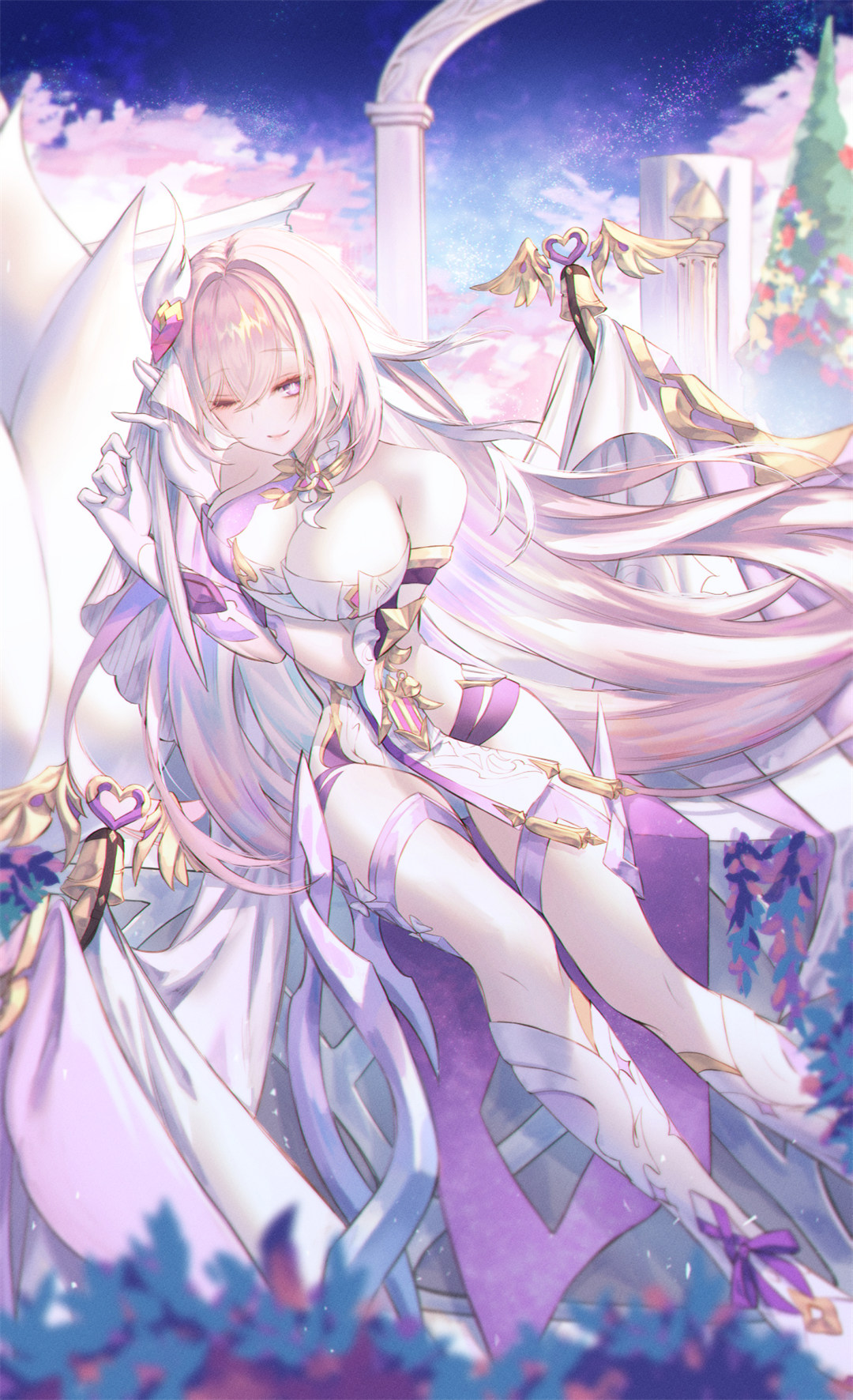 【画师推荐】崩坏3 白发美少女 花火  黄泉 插画师NEØN的美图作品 P站画师-第3张