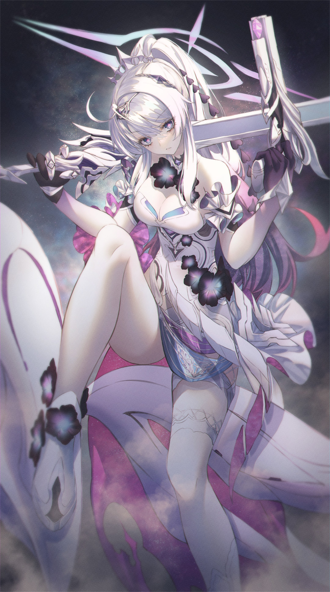 【画师推荐】崩坏3 白发美少女 花火  黄泉 插画师NEØN的美图作品 P站画师-第6张