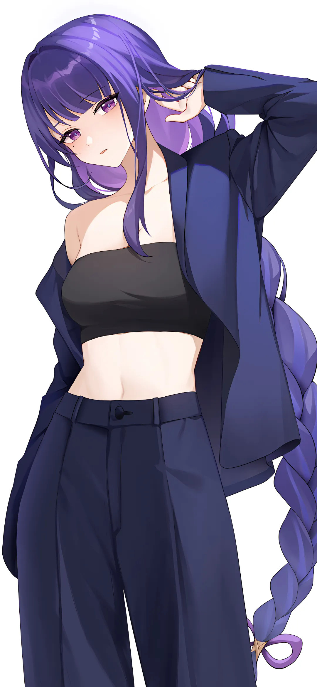 【动漫壁纸】崩坏 星穹铁道 黄泉 原神 雷电将军 兽耳白毛美少女 感情需要时间的自愈 手机壁纸-第6张