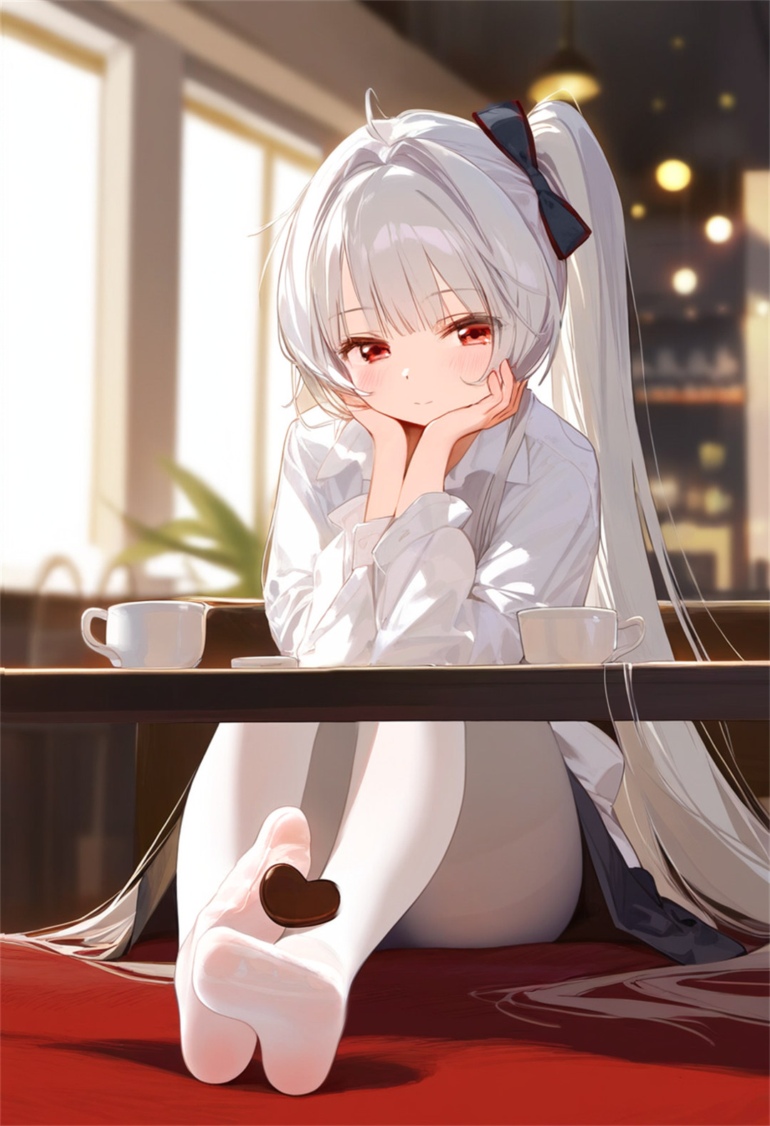 【AI生成】星璃Staris 白丝  插画推荐 P站美图-第1张