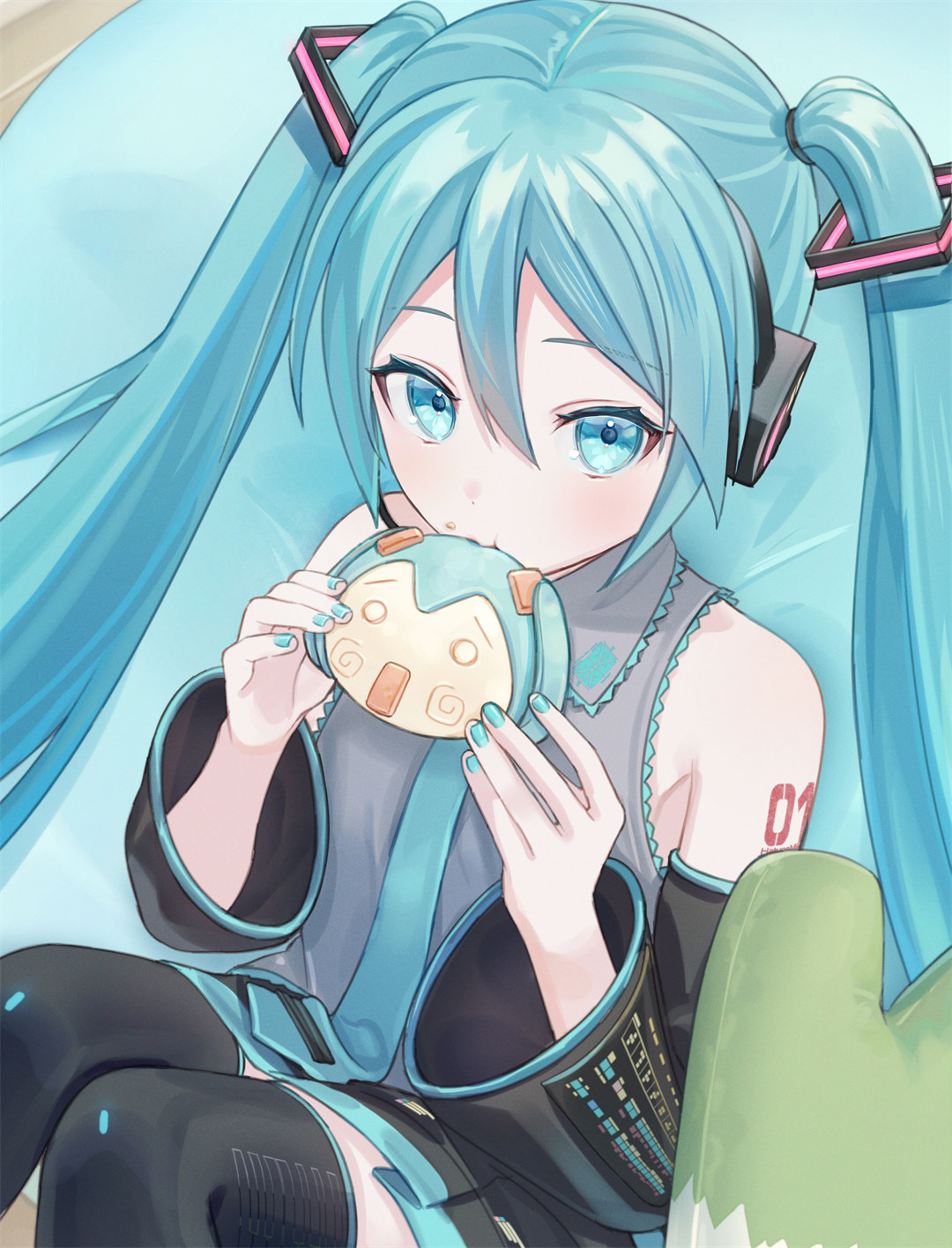 【P站美图】初音未来 双马尾Miku 绝区零 妮可 原神 芙宁娜 星铁 花火 插画美图推荐 P站美图-第5张