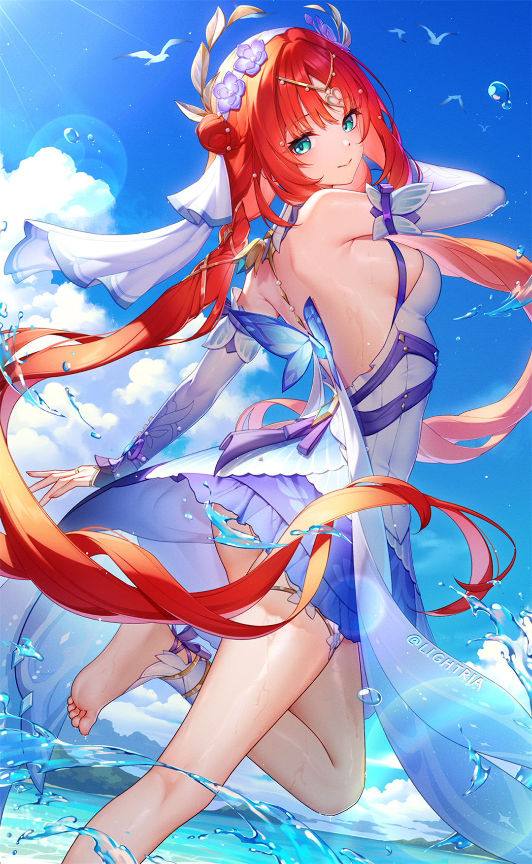 【P站画师】雷电将军 妮露 花火 莫娜 芙宁娜 超爱原神的画师LightRia 插画美图作品推荐 P站画师-第3张