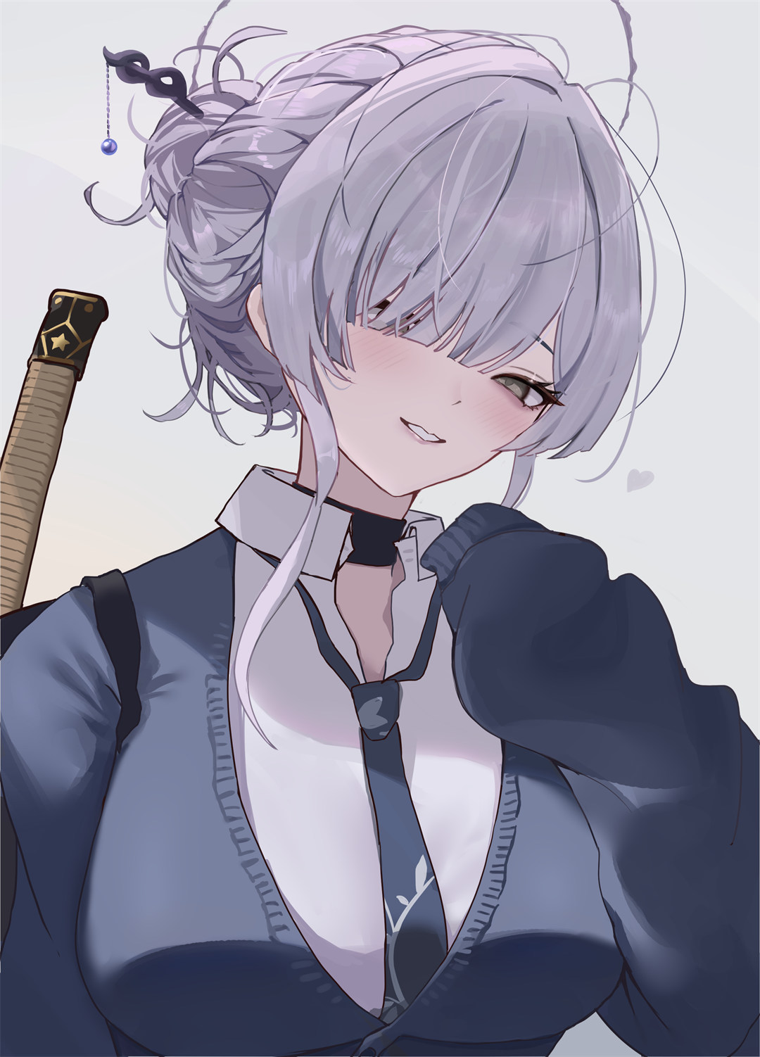 【P站美图】初音未来 绝区零 简 艾莲 原神 芙宁娜 白发制服美少女 吹着潇洒的晚风和你一起 P站美图-第4张