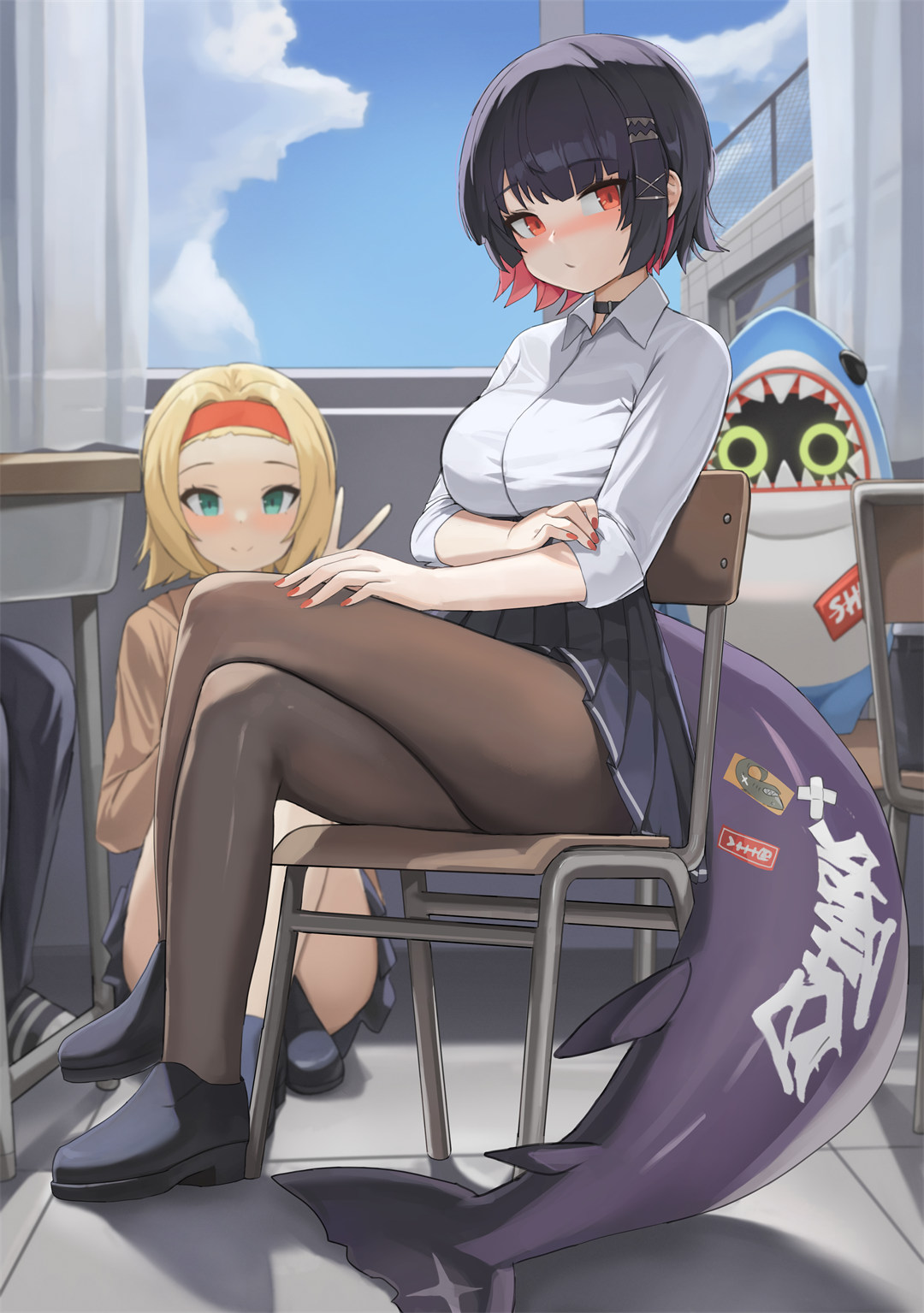 【P站美图】初音未来 绝区零 简 艾莲 原神 芙宁娜 白发制服美少女 吹着潇洒的晚风和你一起 P站美图-第6张
