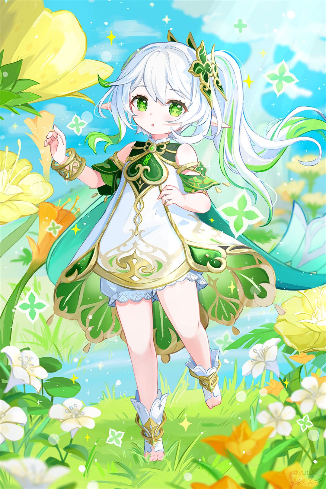 【插画特辑】原来是，梦中梦啊... 原神 小草神 纳西妲 可爱美少女 插画美图推荐 P站美图-第1张
