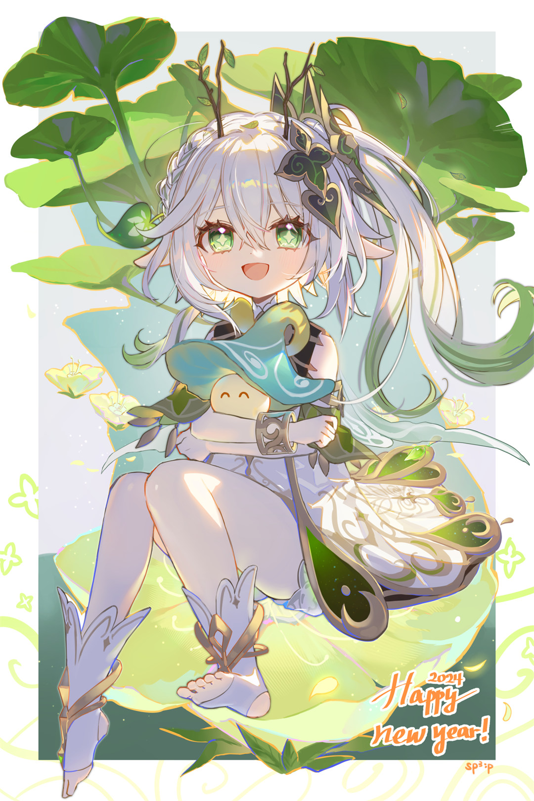 【插画特辑】原来是，梦中梦啊... 原神 小草神 纳西妲 可爱美少女 插画美图推荐 P站美图-第3张