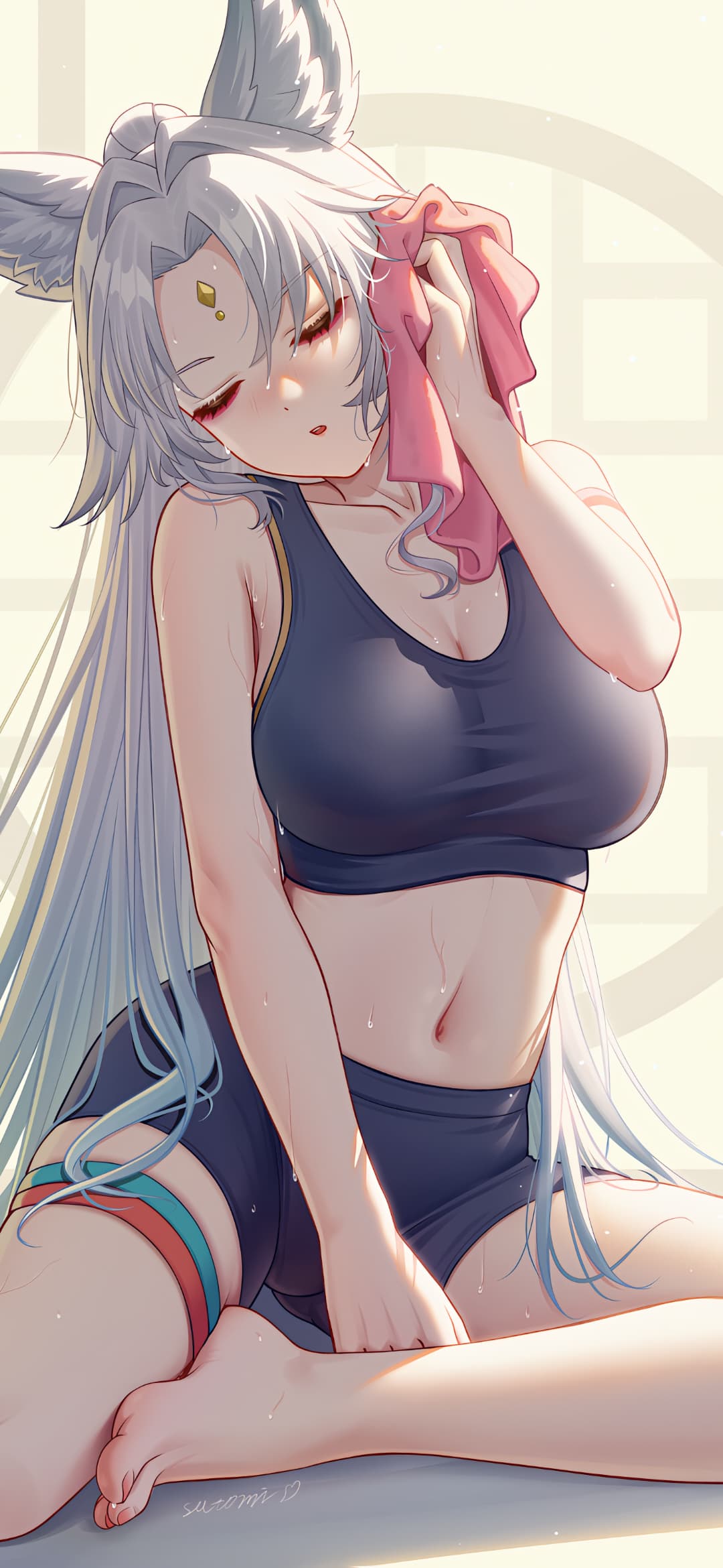 【动漫壁纸】碧蓝档案 砂狼白子 星穹铁道 飞霄 芙莉莲 运动服美少女 壁纸美图推荐 手机壁纸-第10张