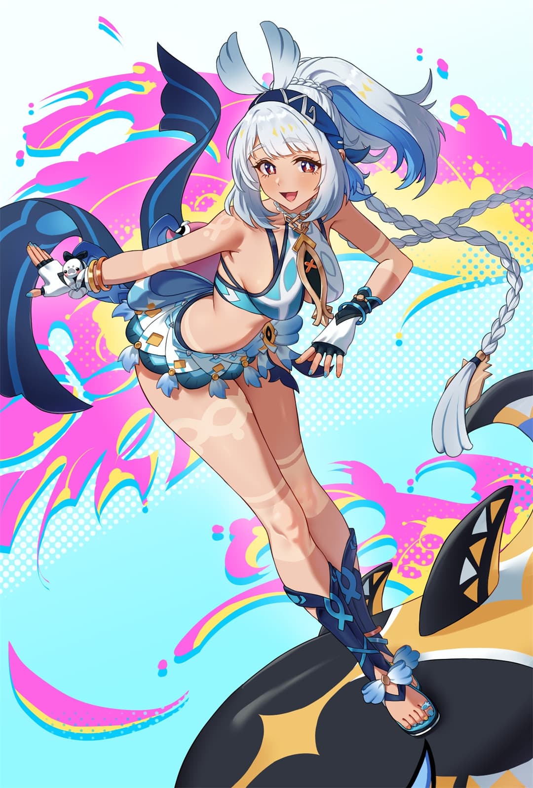 【插画美图】制服美少女 碧蓝航线 天城 可爱的Miku! 原神 芙宁娜 崩铁 知更鸟 笑面教授 动漫美图推荐 P站美图-第4张