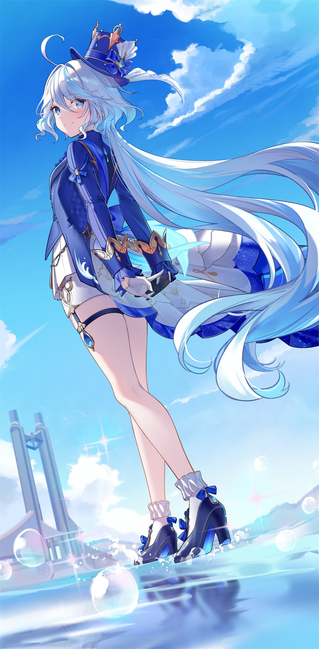 【插画美图】制服美少女 碧蓝航线 天城 可爱的Miku! 原神 芙宁娜 崩铁 知更鸟 笑面教授 动漫美图推荐 P站美图-第6张