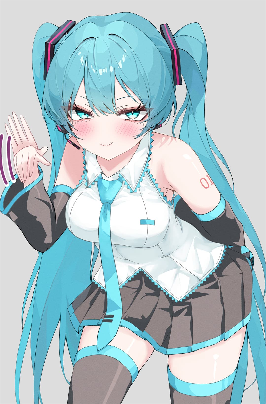 【P站美图】碧蓝档案 砂狼白子 妃咲 制服少女 双马尾Miku 绝区零 简 插画美图推荐 P站美图-第4张