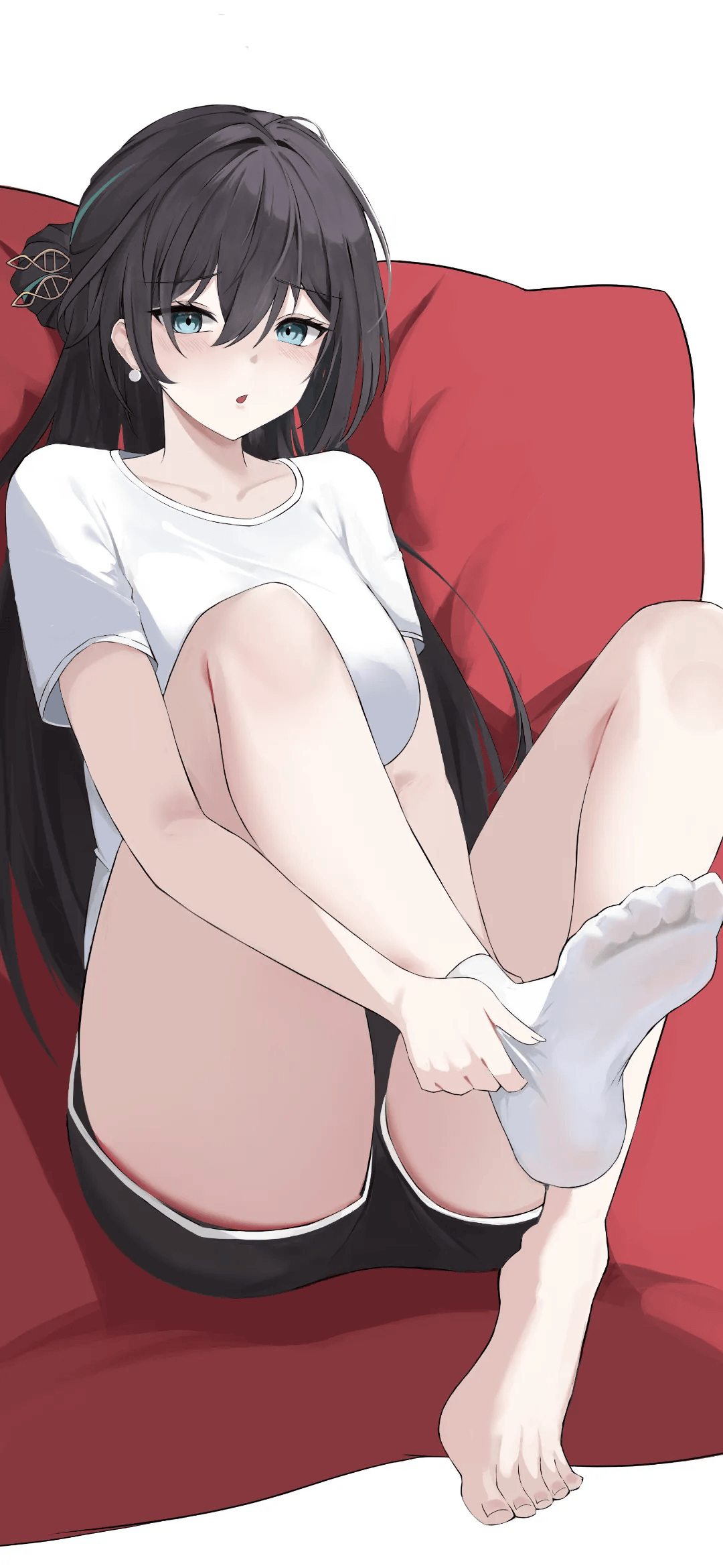 【动漫壁纸】虚拟主播 阿米莉亚 白发JK美少女 风纪委员 原神 小胡桃 插画美图推荐 手机壁纸-第9张