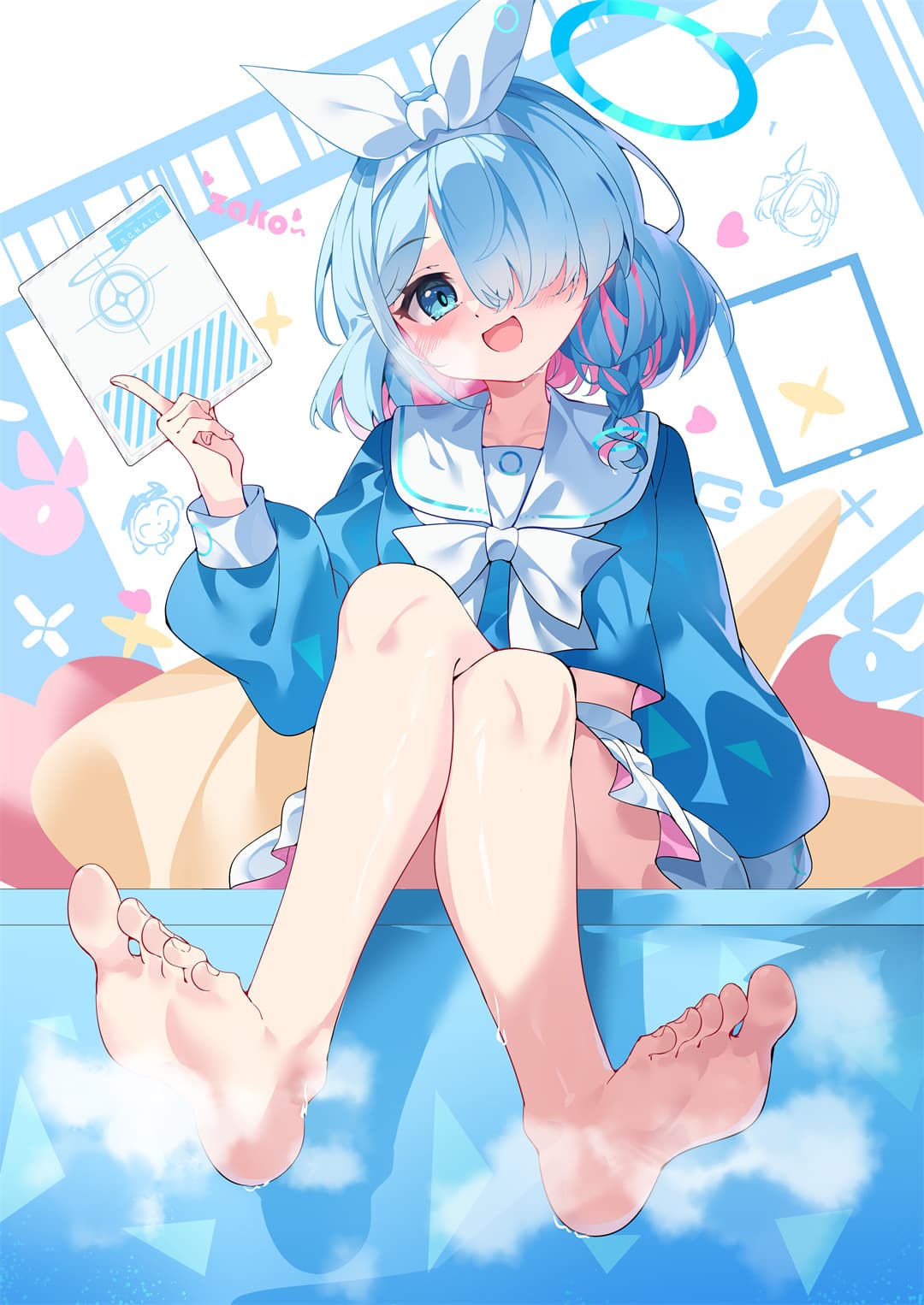 【P站美图】碧蓝档案 阿洛娜 蛮啾 黑发美少女 月之美兔 八奈見杏菜 动漫插画推荐(共55张) P站美图-第1张
