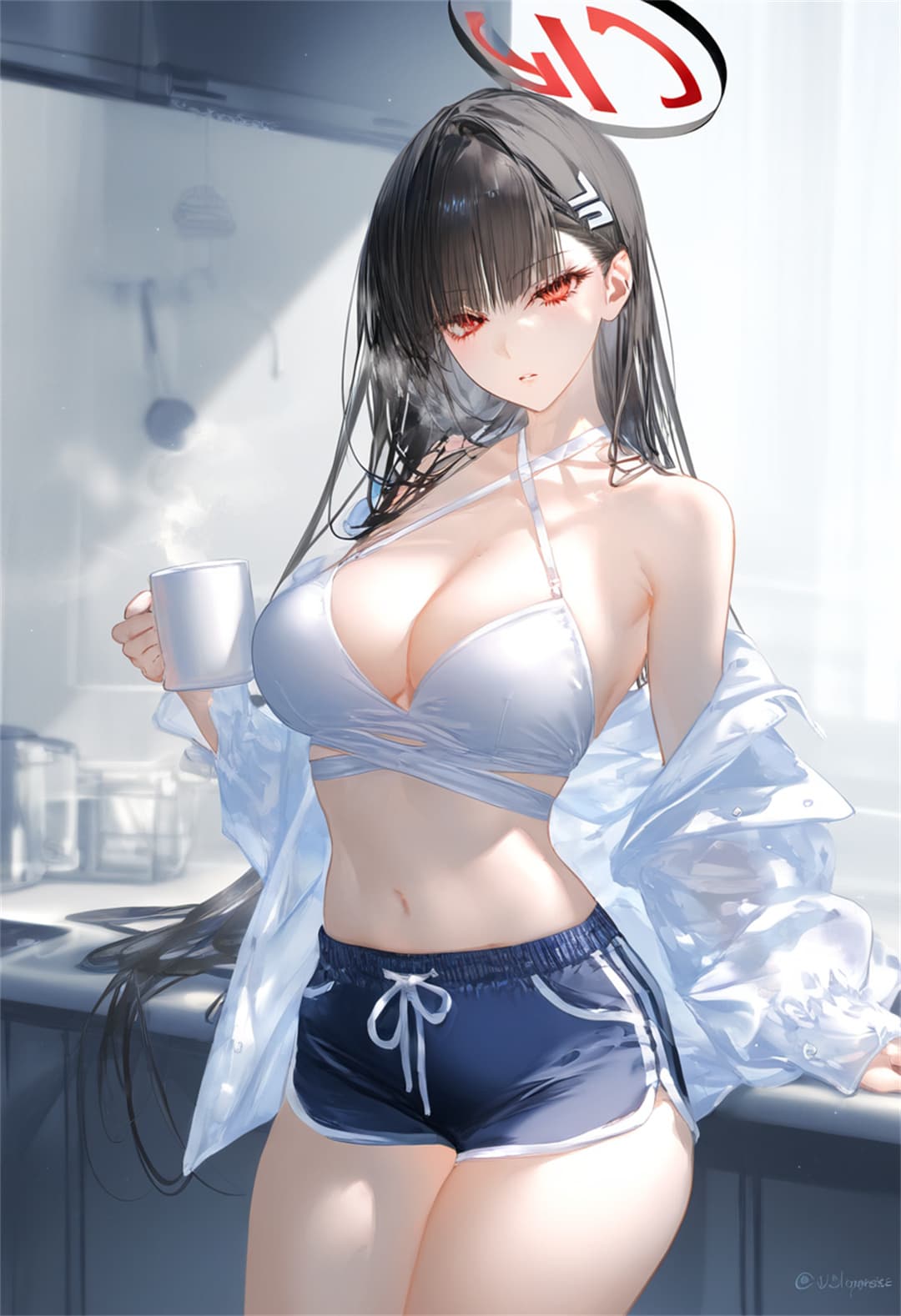 AI生成 碧蓝档案 调月莉音@chosen鲷 插画-第2张