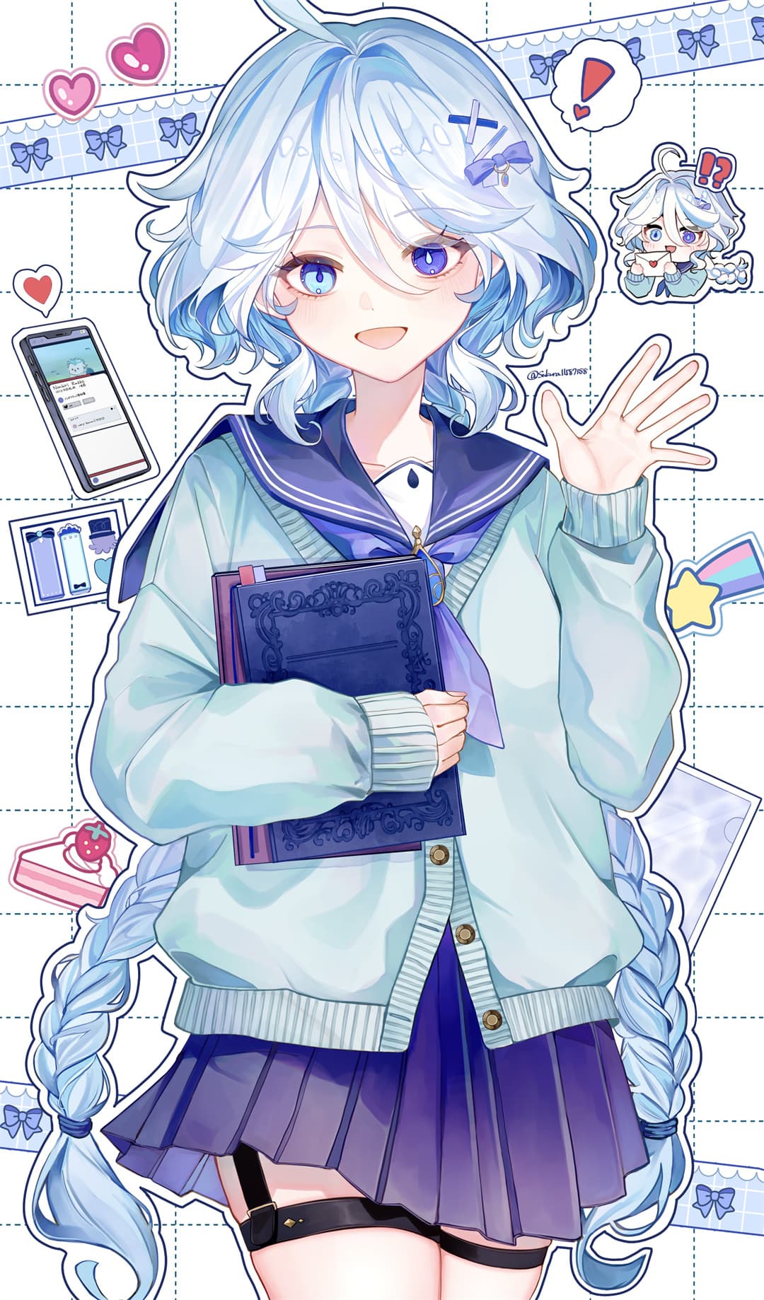 【P站美图】星穹铁道 星 飞霄 原神 芙宁娜 碧蓝档案 空崎ヒナ 心华 插画美图推荐 P站美图-第14张