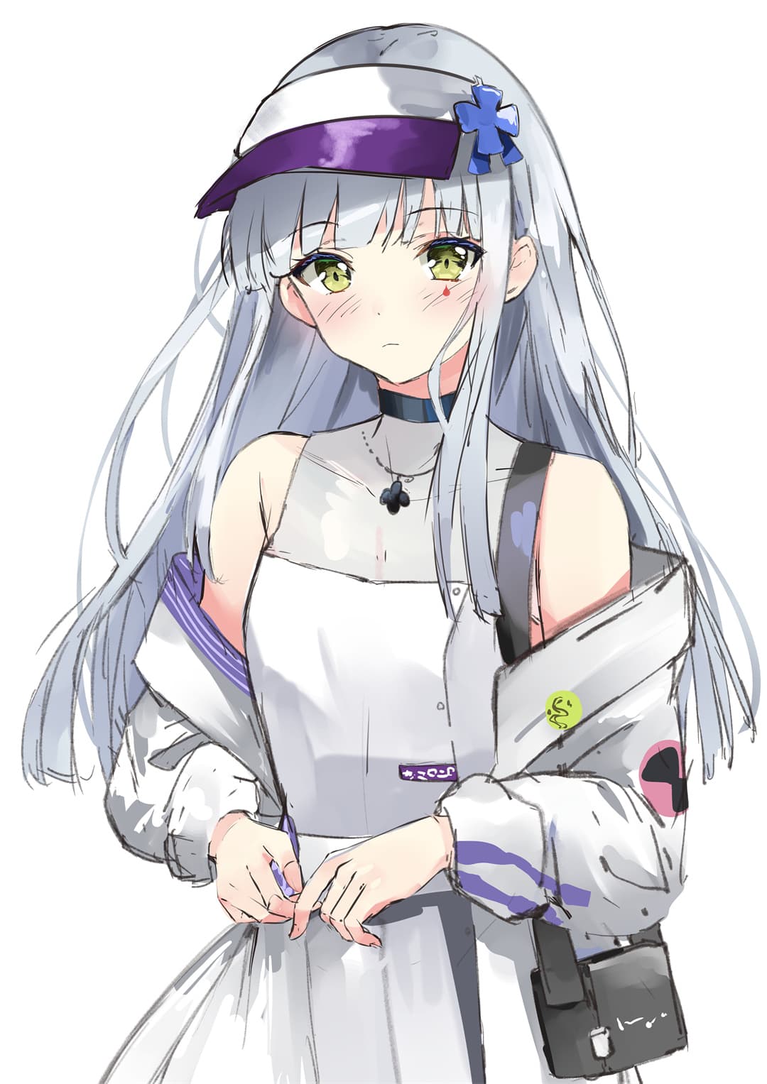 【动漫壁纸】碧蓝档案 陸八魔アル 喝咖啡的美少女 银发女学生 兽耳美少女 插画美图推荐 P站美图-第6张