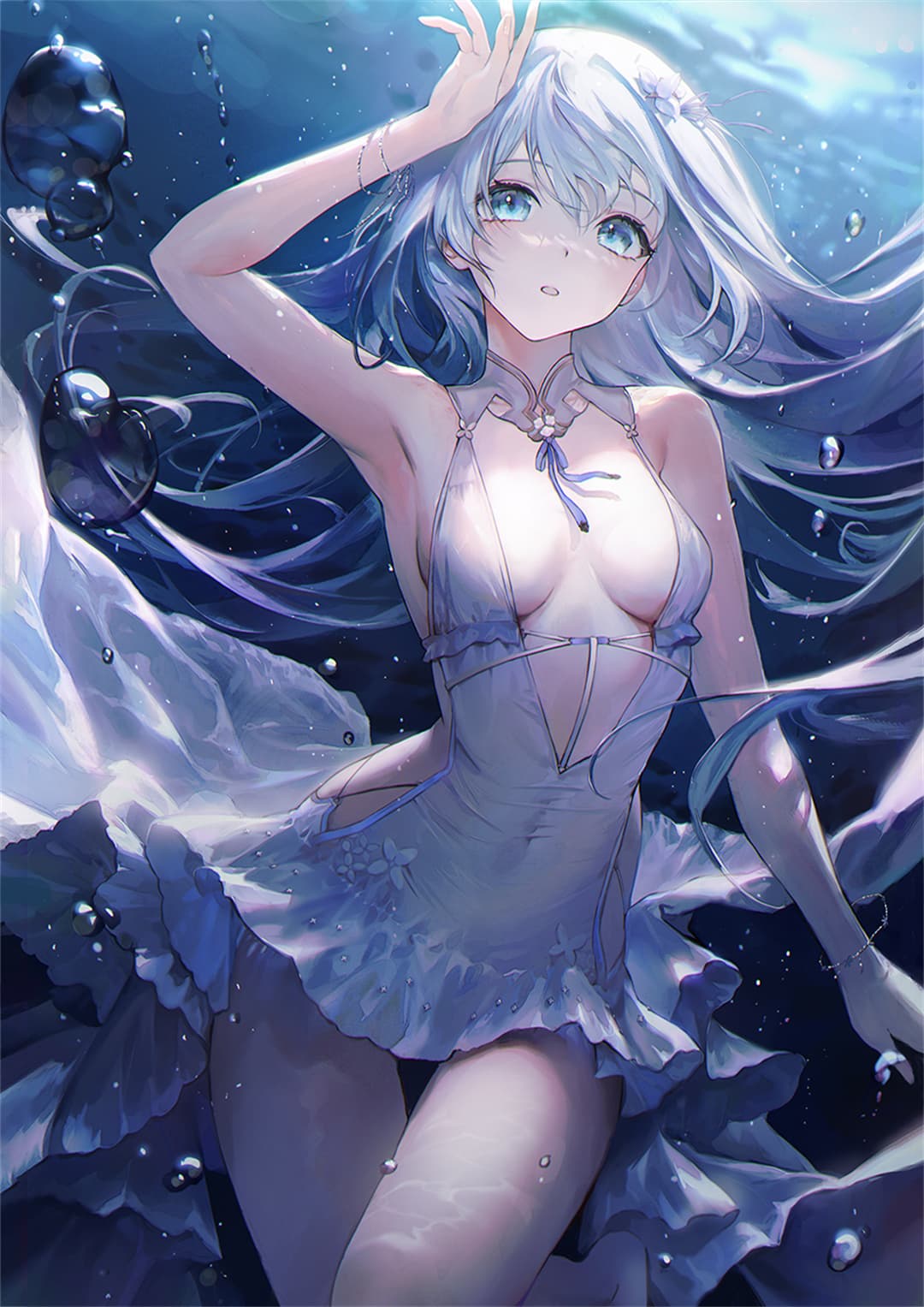 【画师精选】泳装少女 兽耳 双马尾 女仆美少女@明春 精选插画-第4张