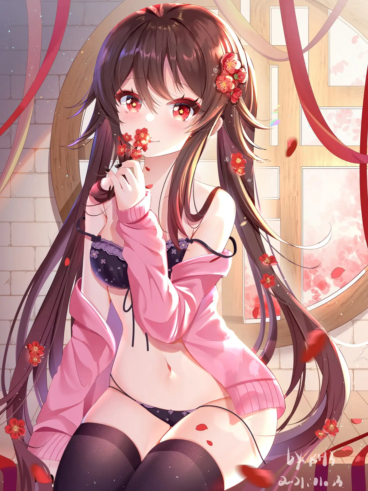 原神胡桃美图 插画-第3张