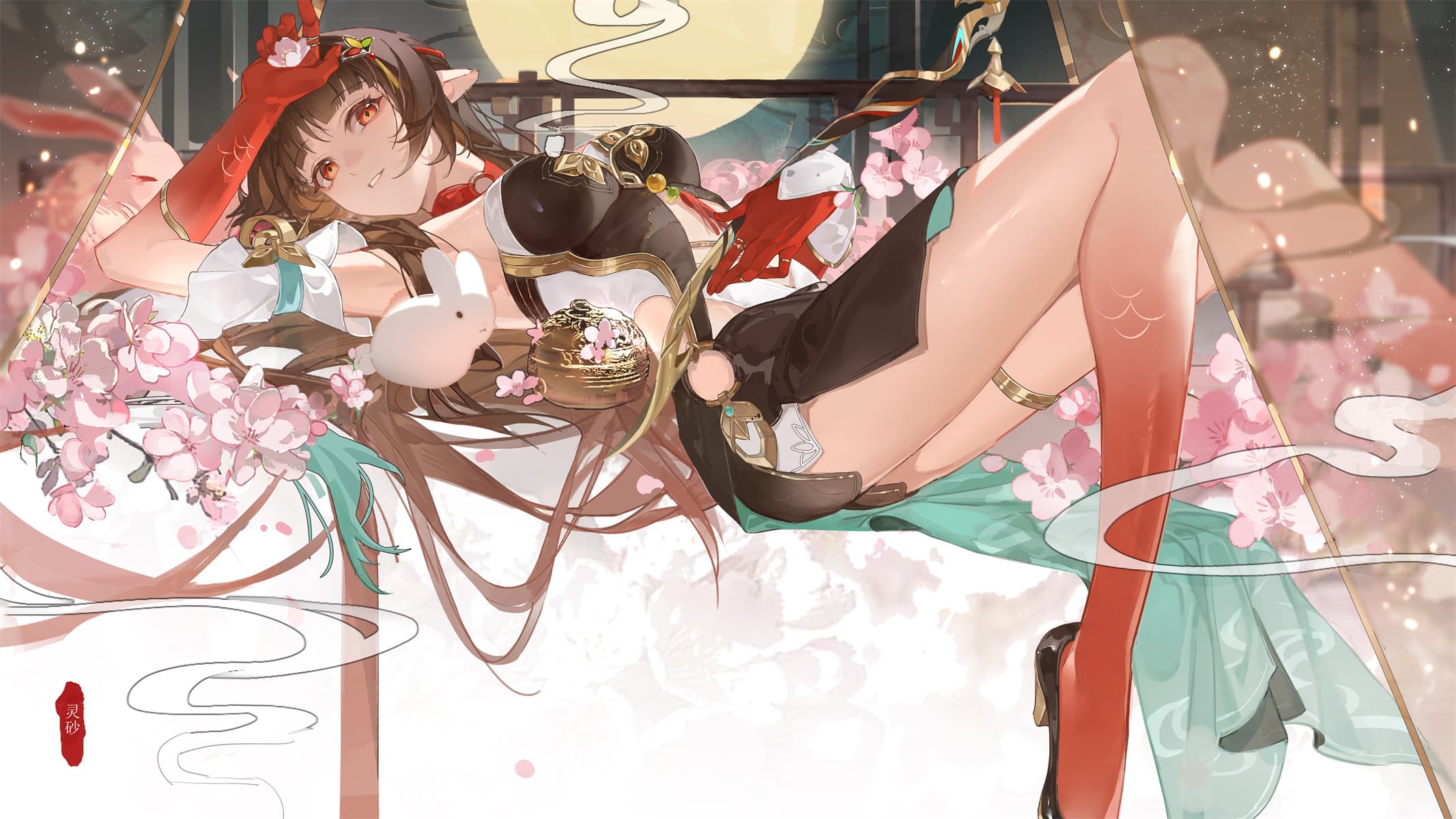 【动漫壁纸】星穹铁道 灵砂 卡芙卡 鬼灭之刃 祢豆子 白发双马尾美少女 插画美图推荐 手机壁纸-第16张