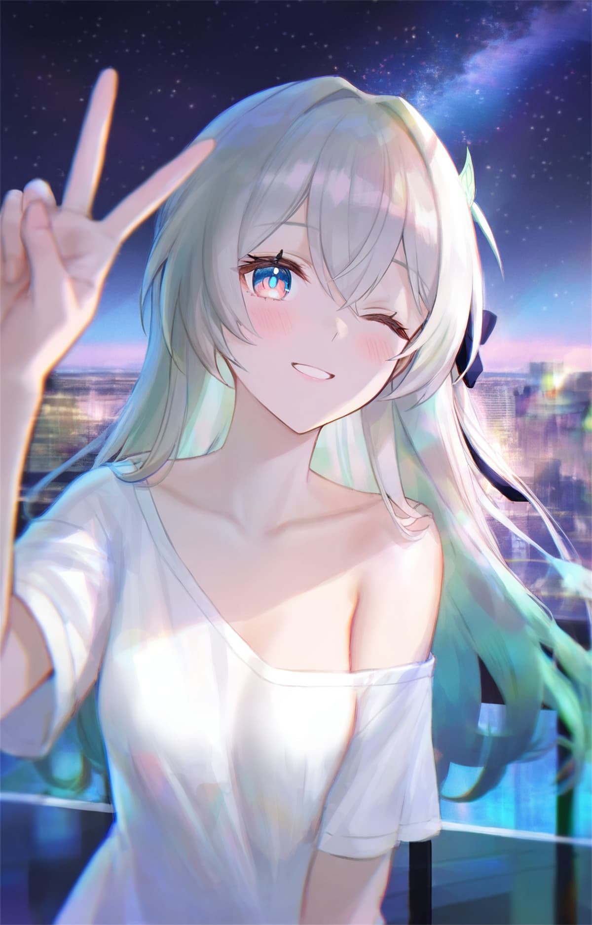 【P站美图】碧蓝档案 杏山和纱 学园偶像大师 姫崎莉波 双马尾Miku 星铁 知更鸟 流萤 插画美图推荐 P站美图-第6张