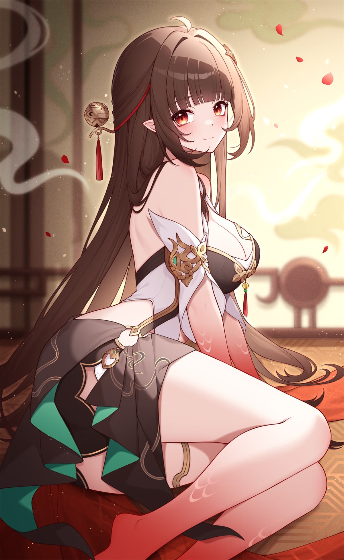 【P站美图】眼镜美少女 星穹铁道 灵砂 女仆 原神 妮露 可爱的女高中生 学园偶像大师 藤田ことね 插画推荐 P站美图-第5张