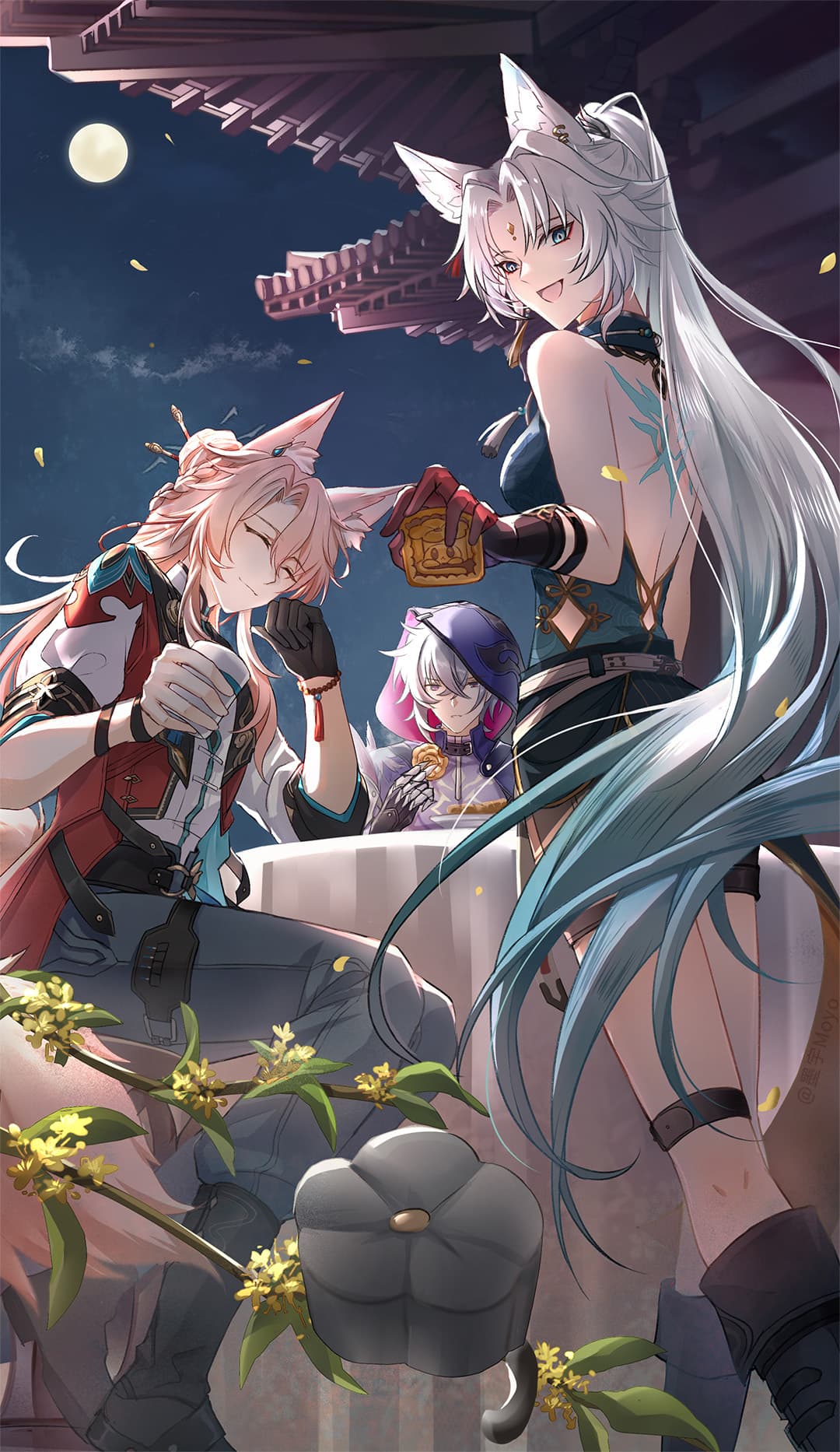 【插画精选】星穹铁道 飞霄 碧蓝档案 妃咲 金发 热裤女孩 双马尾 会员插画美图推荐 精选插画-第2张