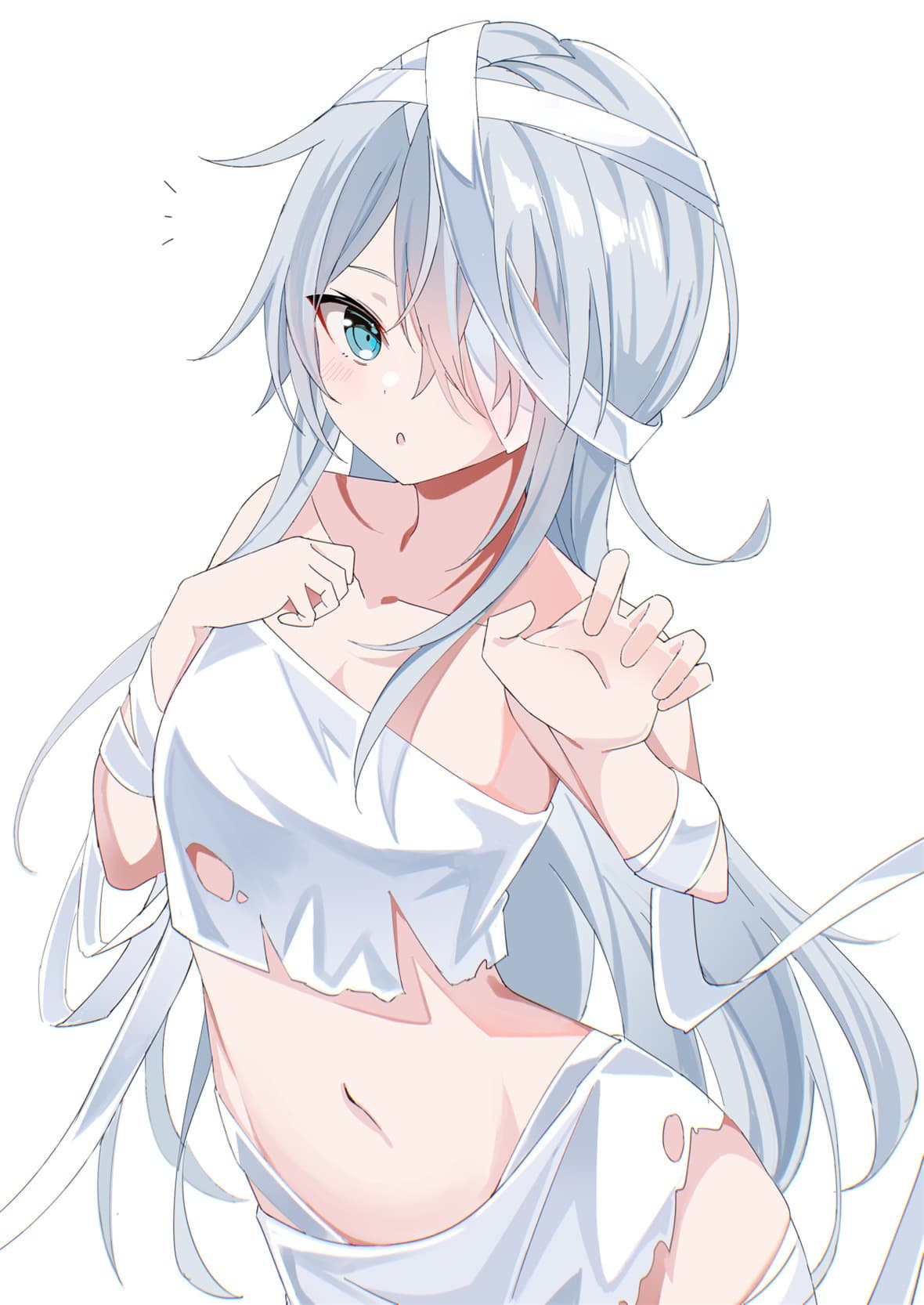 【P站美图】白色连衣裙美少女 舰队collection 响 碧蓝档案 伊落マリー 歌住サクラコ 明日方舟 动漫插画美图推荐 P站美图-第4张