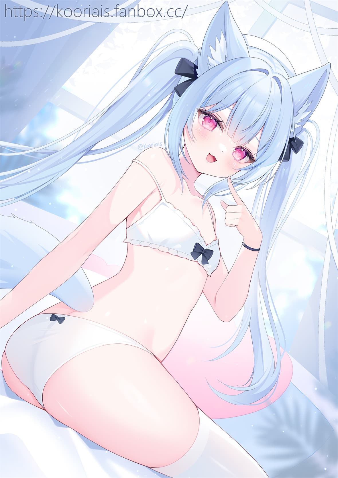 【插画精选】初音未来 原神 萤 芙宁娜 兽耳美少女 白丝 会员动漫壁纸推荐 精选插画-第4张