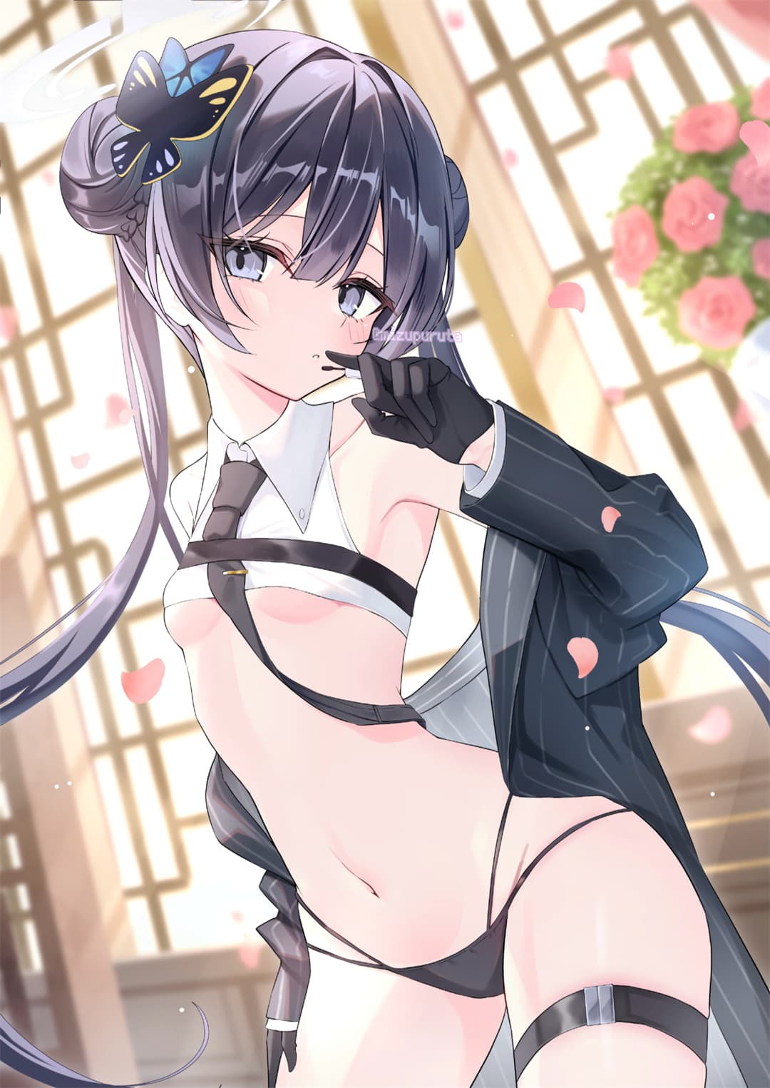 【插画精选】兽耳美少女 项圈 粉毛美少女 鎌ヶ谷桃香 原神 八重神子 会员动漫壁纸推荐 精选插画-第1张