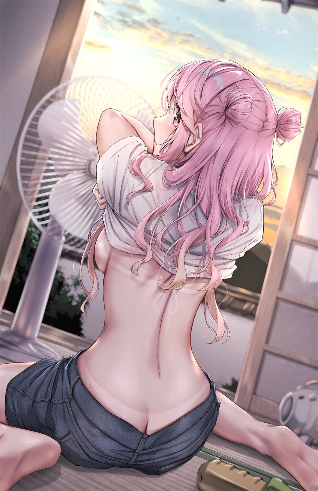 【插画精选】兽耳美少女 项圈 粉毛美少女 鎌ヶ谷桃香 原神 八重神子 会员动漫壁纸推荐 精选插画-第5张