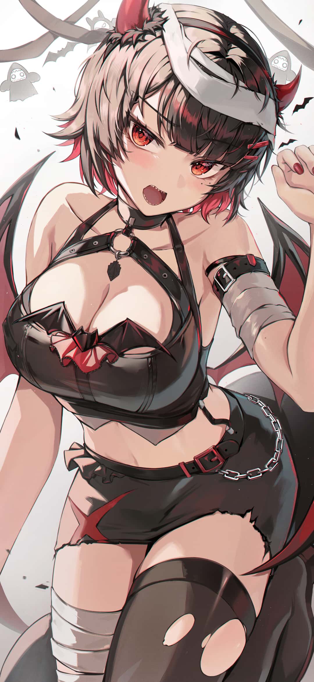 【动漫壁纸】雷姆 大南瓜灯 MIKU 白上吹雪 小胡桃 超绝最可爱天使酱 万圣节专题插画 手机壁纸-第1张
