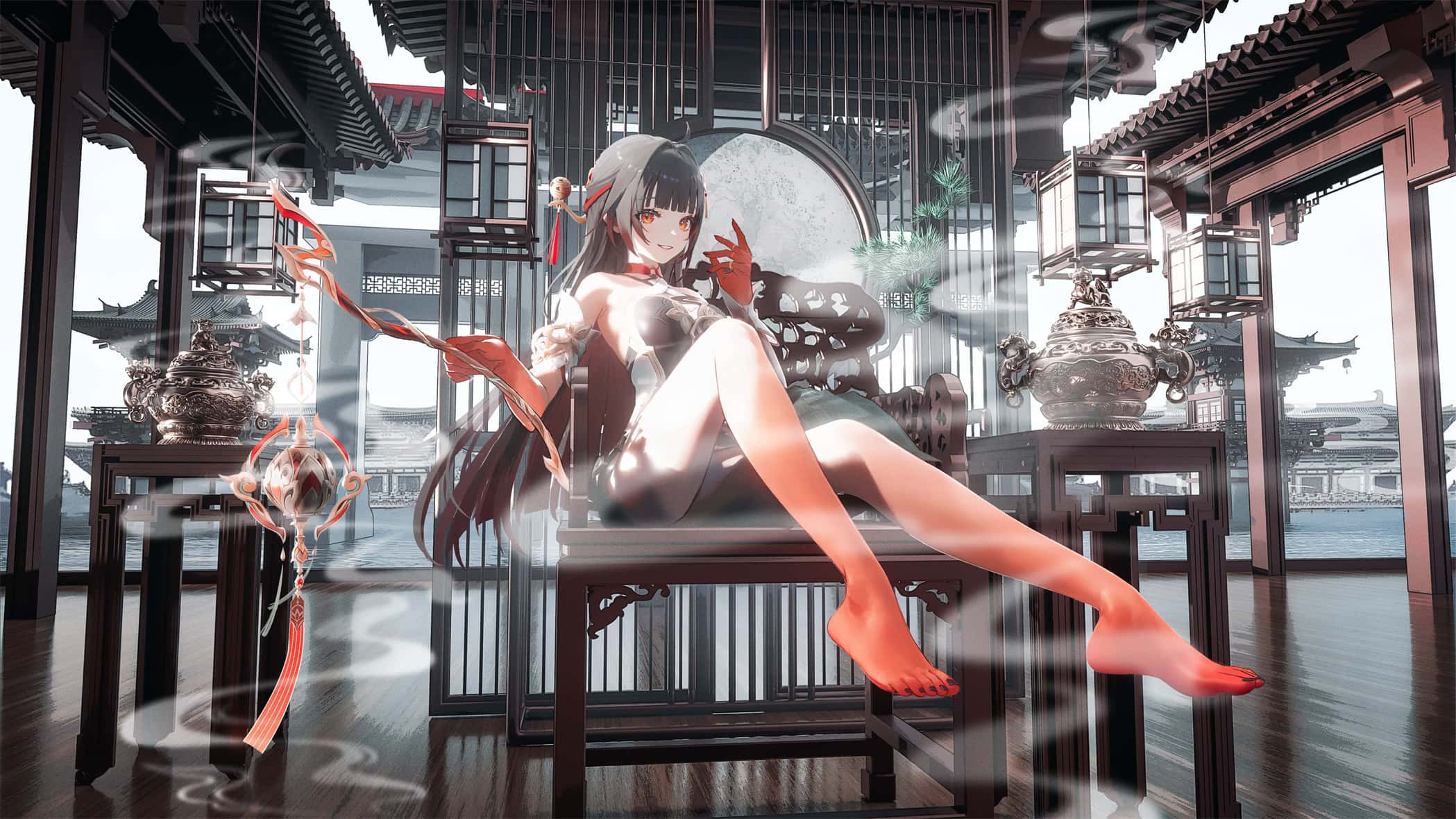 【动漫壁纸】 碧蓝档案 桐生桔梗 原神 刻晴 绝区零 小鲨鱼艾莲乔 初音未来 Miku 插画美图推荐 手机壁纸-第13张