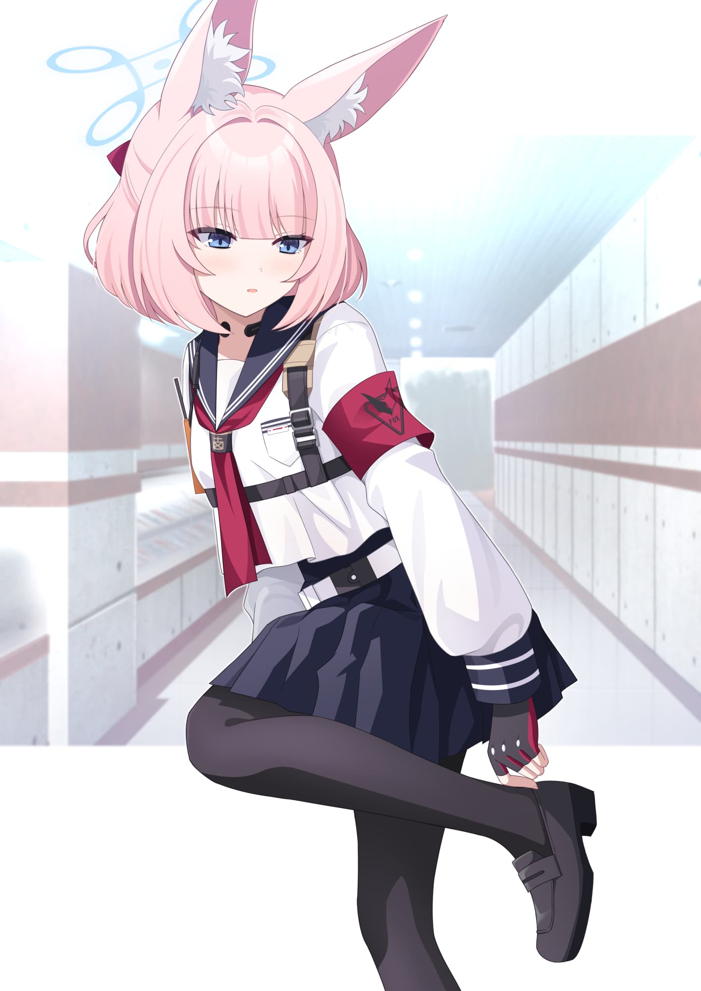 【P站画师】超爱制服兽耳美少女的画师，碧蓝档案 胡桃 月雪宫子 Niko 砂狼白子 插画师eko的美图作品推荐 P站画师-第9张